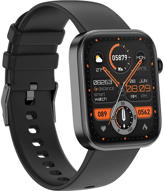 Smartwatch Colmi P71, 1.9" IPS HD, për iOS/Android, IP68, E zezë