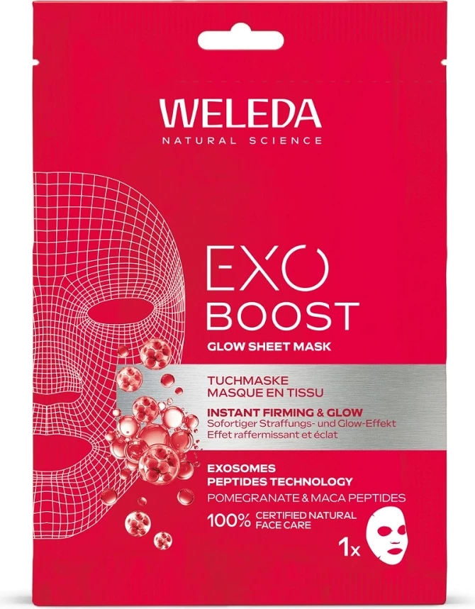 Maskë fytyre për femra Weleda Exo Boost Brightening Sheet Mask 20ml