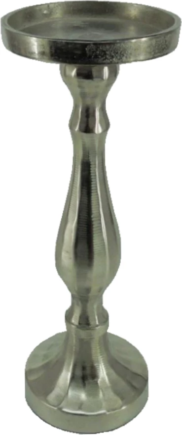 Mbajtëse për qiri PERRY, alumin, argjend, 11x31cm