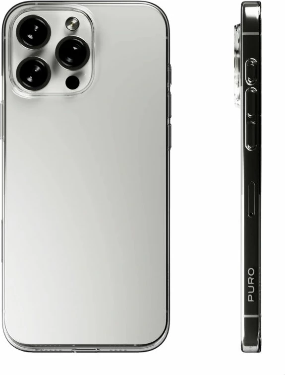 Kuti silikoni për iPhone 16 Pro Max Puro 03 Nude, transparente