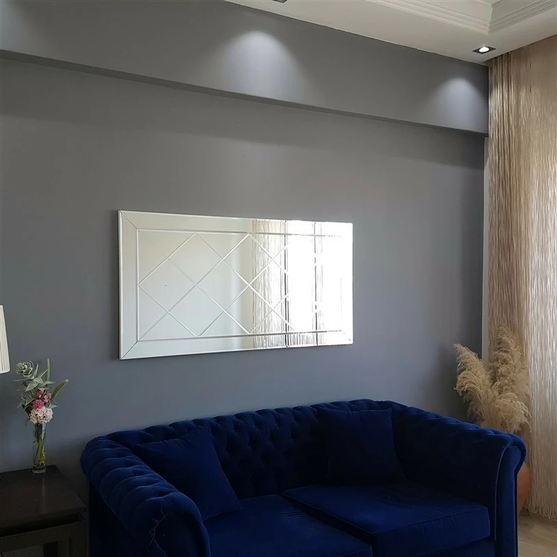 Pasqyrë Hanah Home, A306Y, ngjyrë argjendi, 130x65cm