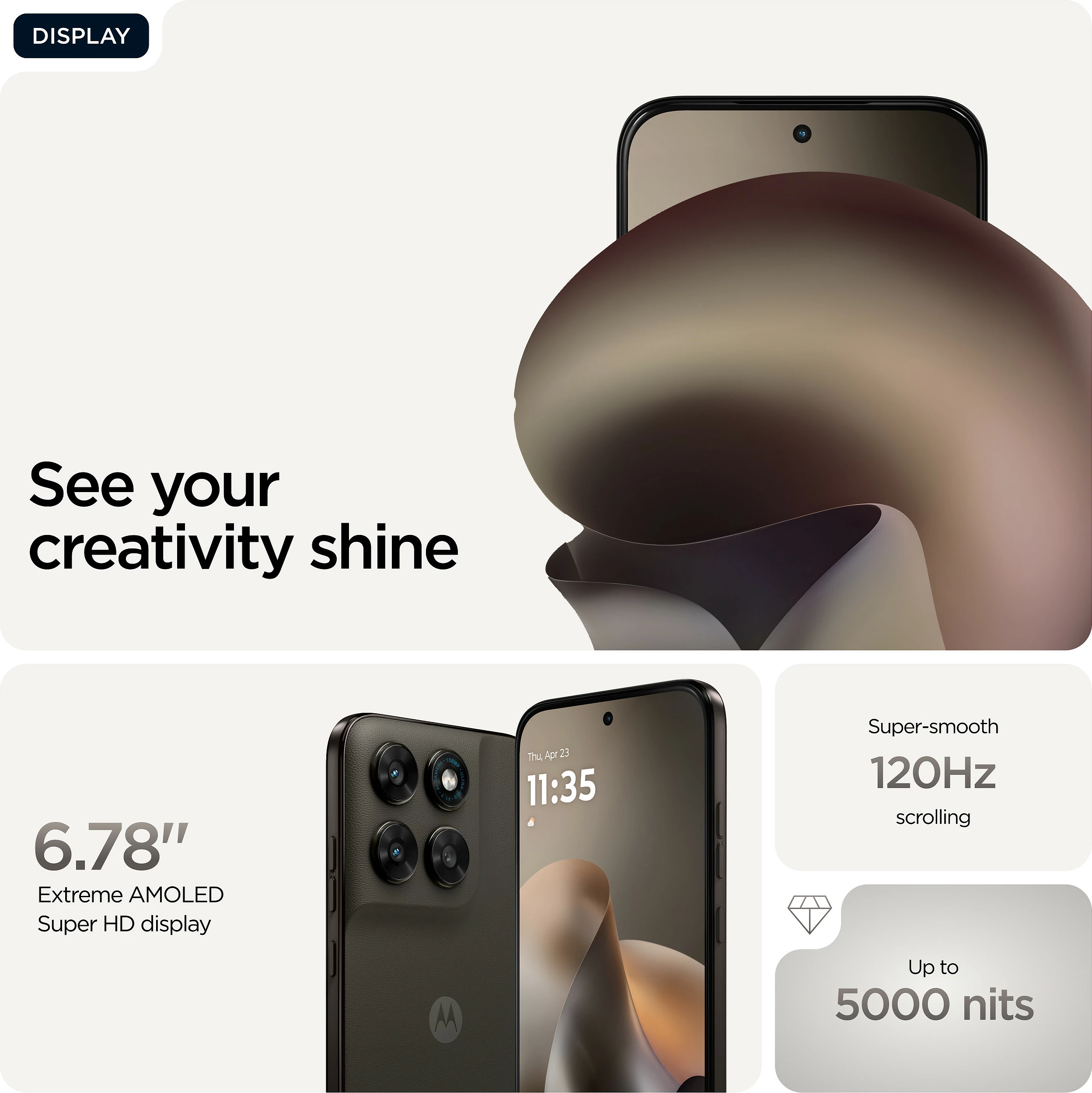 Celular Motorola moto g77, 8GB RAM, 256GB, 108MP, 6.8" Extreme AMOLED, 5G, PANTONE Black Olive
