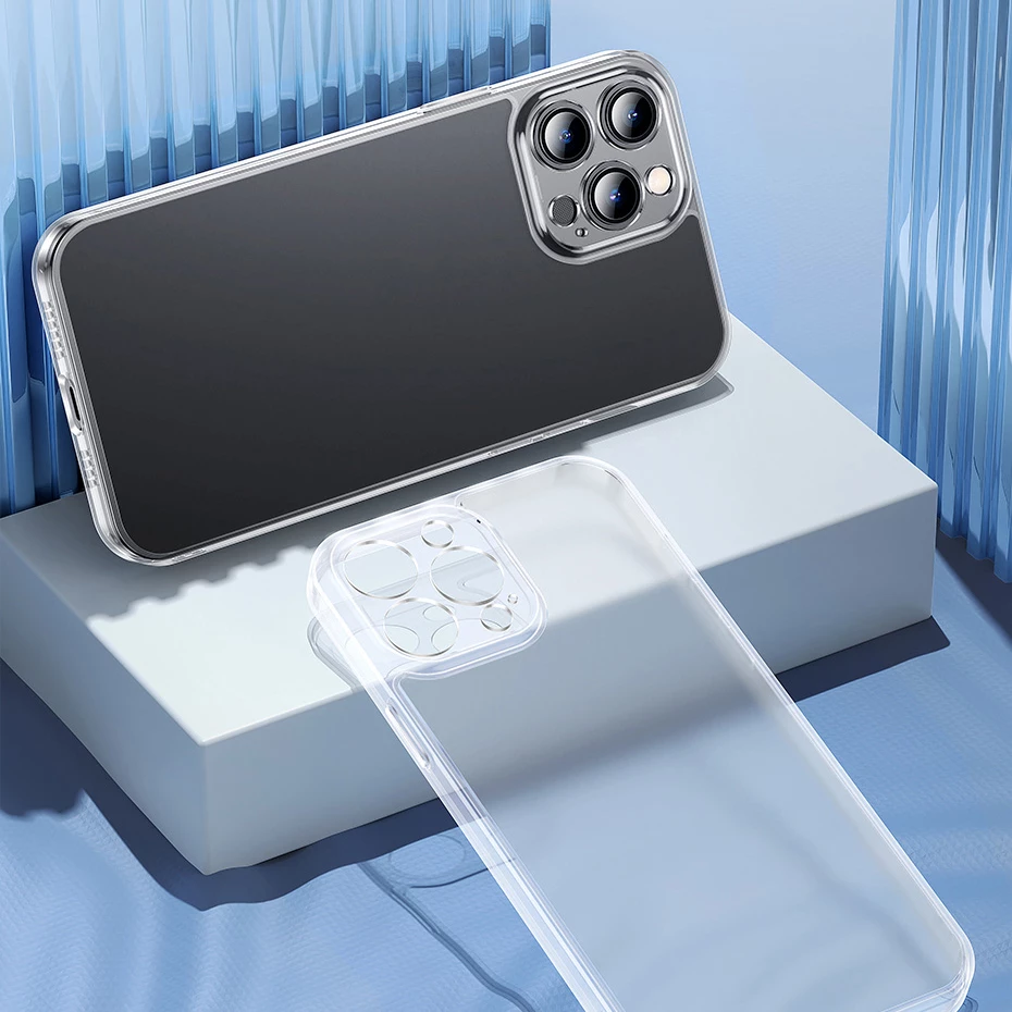 Mbështjellës Baseus Frosted Glass Case për iPhone 13 Pro Max, Transparent