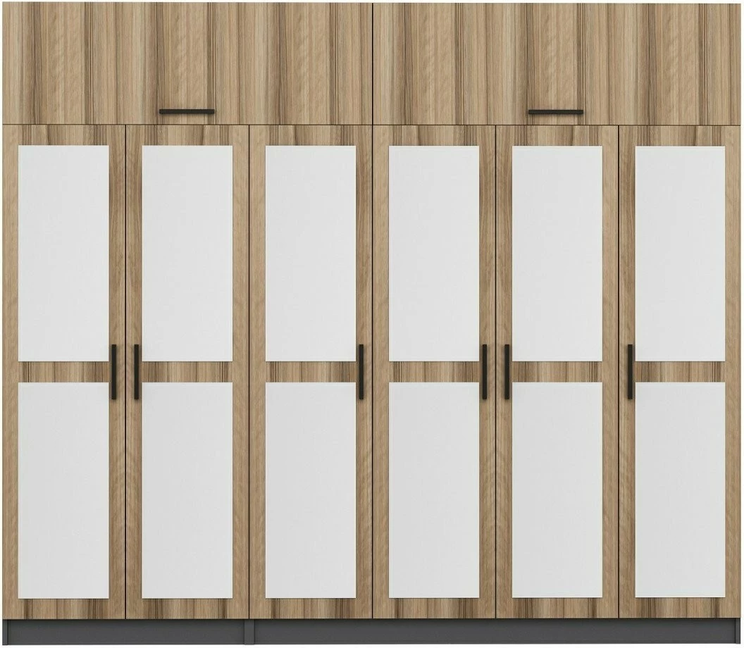 Dollap Skye Decor, ngjyrë arre dhe antracit, 270x255x52cm