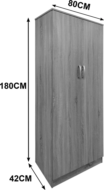 Dollap dy-dyerësh Lego, ngjyrë wenge, 80x42x180cm