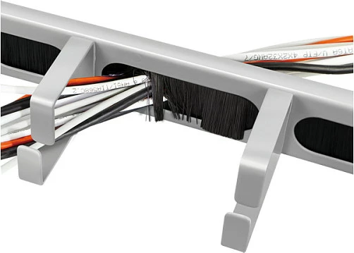 Panel menaxhimi kabllosh LogiLink 19" 1U, me 4 mbajtëse çeliku, gri