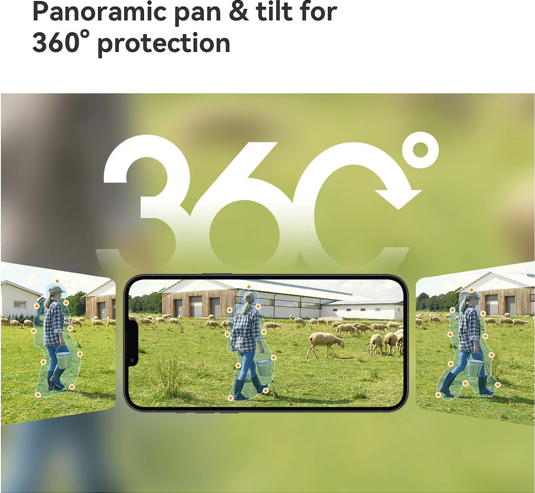 Kamerë sigurie IP Imou AOV PT 5MP, 4G LTE, Wi‑Fi, me panel solar, e jashtme, e bardhë