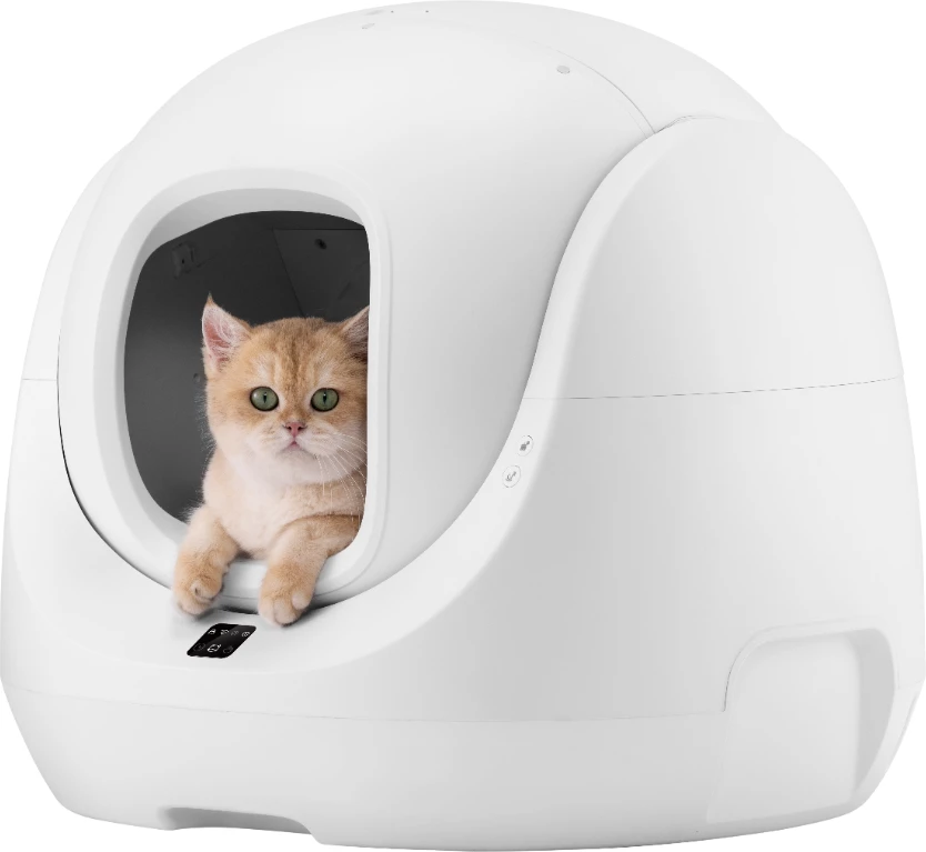 Kuti inteligjente vetëpastruese për rërë mace Catlink Baymax, WiFi, 7 L, e bardhë