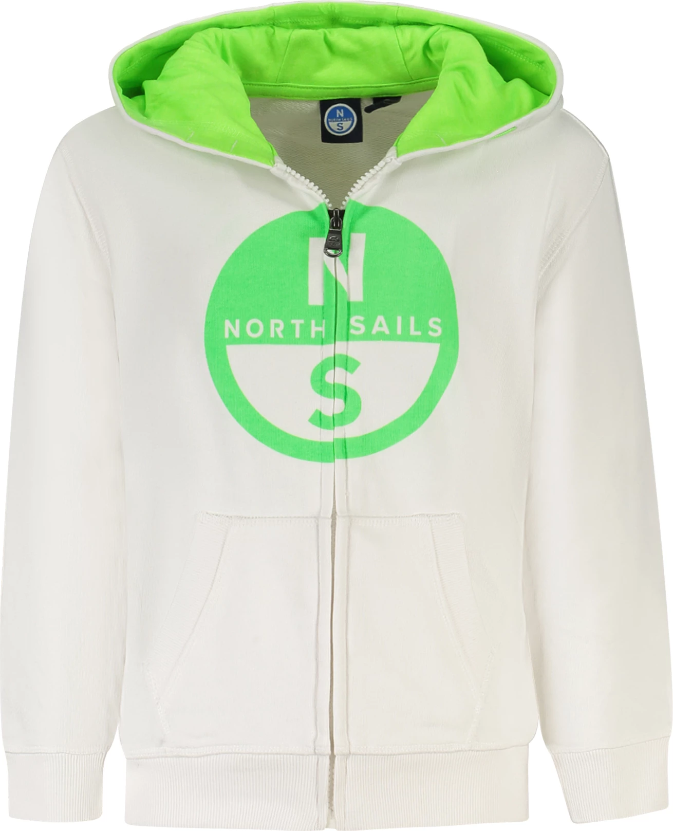 Duks me kapuç për djem NORTH SAILS, i bardhë