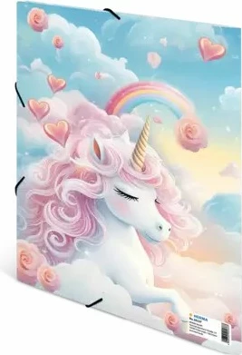 Dosje elastike HERMA Happy Unicorns, A4, karton, shumëngjyrëshe