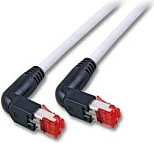 Kabllo rrjeti EFB Elektronik RJ45 Cat6A S/FTP LSZH 0.5m, 2x 90°