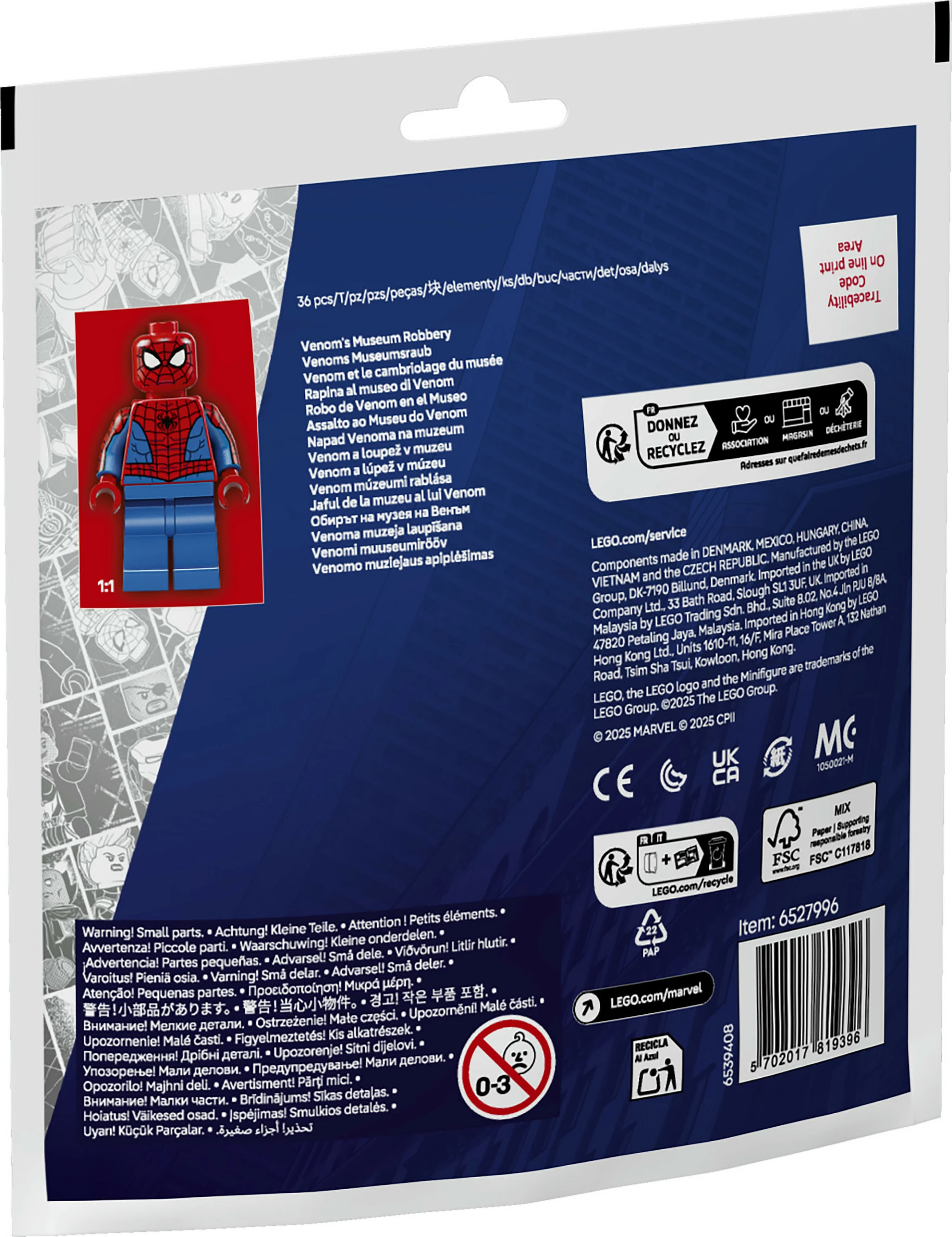 Set ndërtimi LEGO Marvel 30707 Venom's Museum Robbery, 36 copë, 6+, shumëngjyrësh