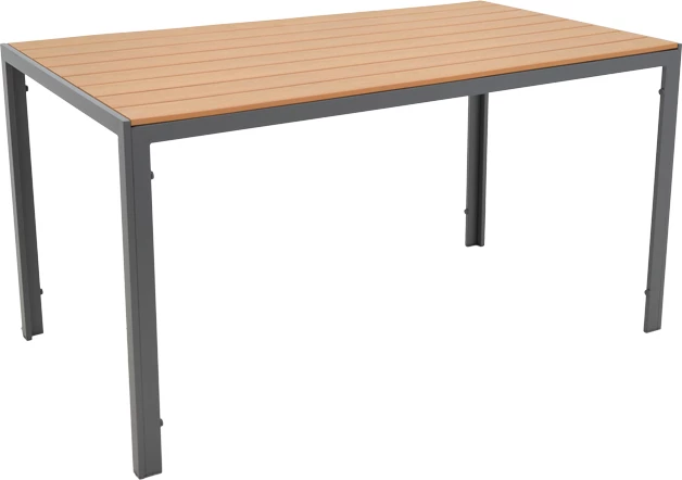 Tavolinë me karrige Savor-Nares set prej 5 copash alumini dhe ratan ngjyrë natyrale 140x80x72.5cm