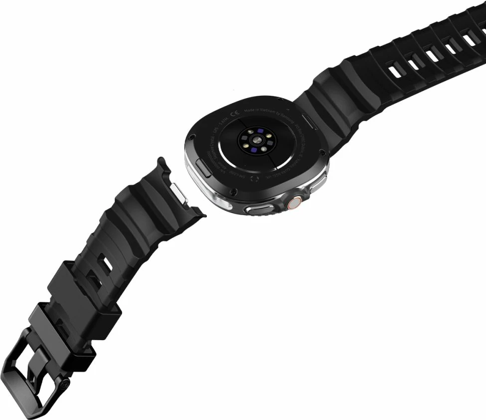 Rrip silikoni Spigen WBS2 për Samsung Galaxy Watch 8/8 Classic 40/44/46 mm, i zi, 1 copë