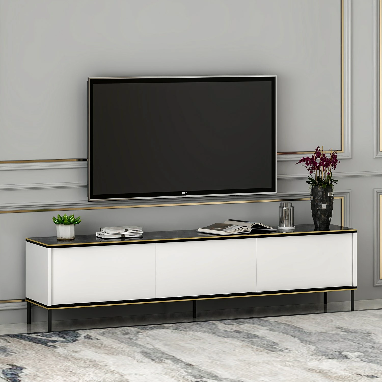 Komodë TV Hanah Home, Imaj - e bardhë