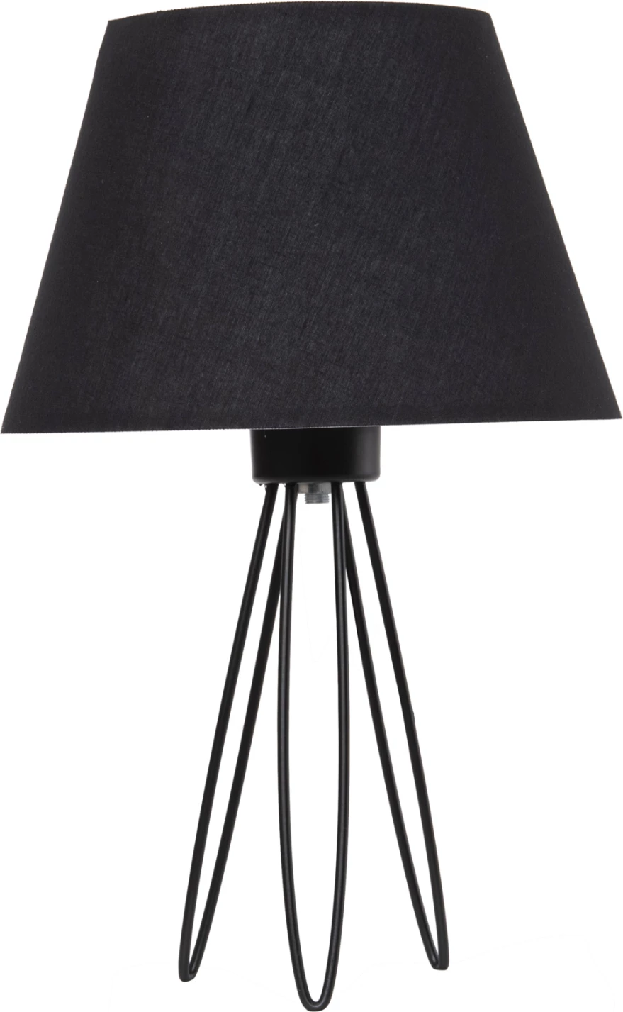 Llambë tavoline LIVO FH4708.01 e zezë me bazë trekëmbëshe metalike Φ22x36Hcm