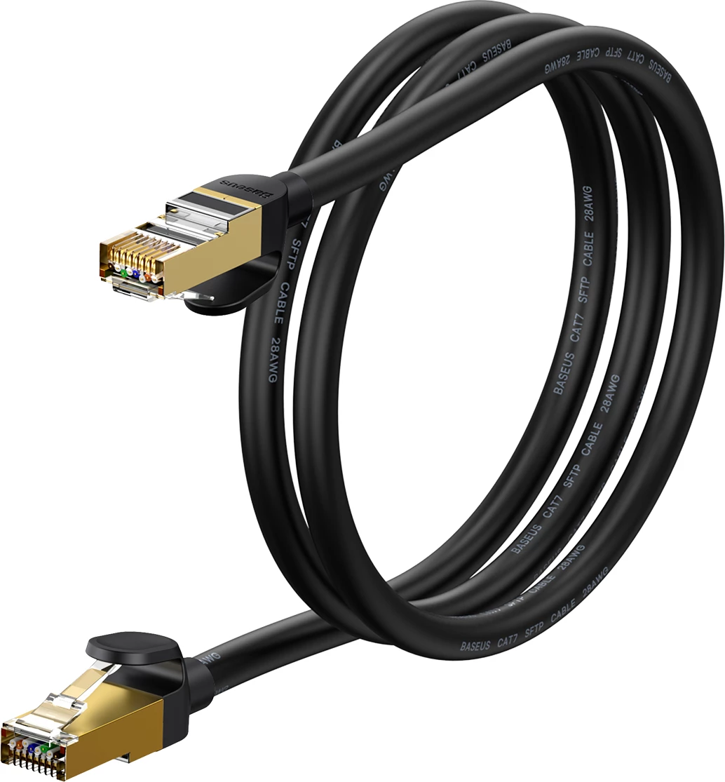 Kabllo rrjeti Baseus Speed Seven, Cat 7, RJ45, 1m, e zezë