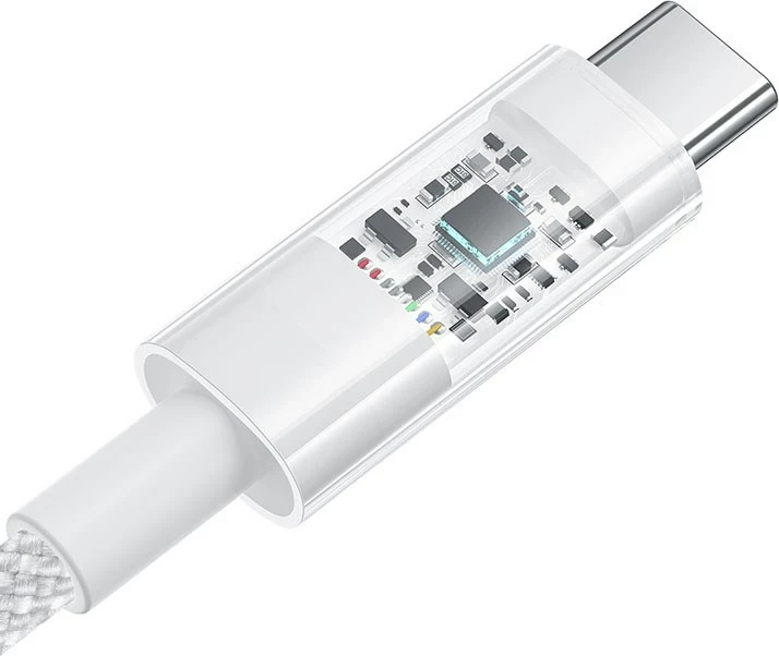 Kabllo USB Baseus Gem, USB A në USB C, 2 m, 100 W, Bardhë