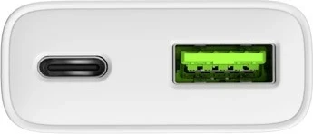 Karikues Natec Ribera GaN Slim 20W, USB-A USB-C, bardhë