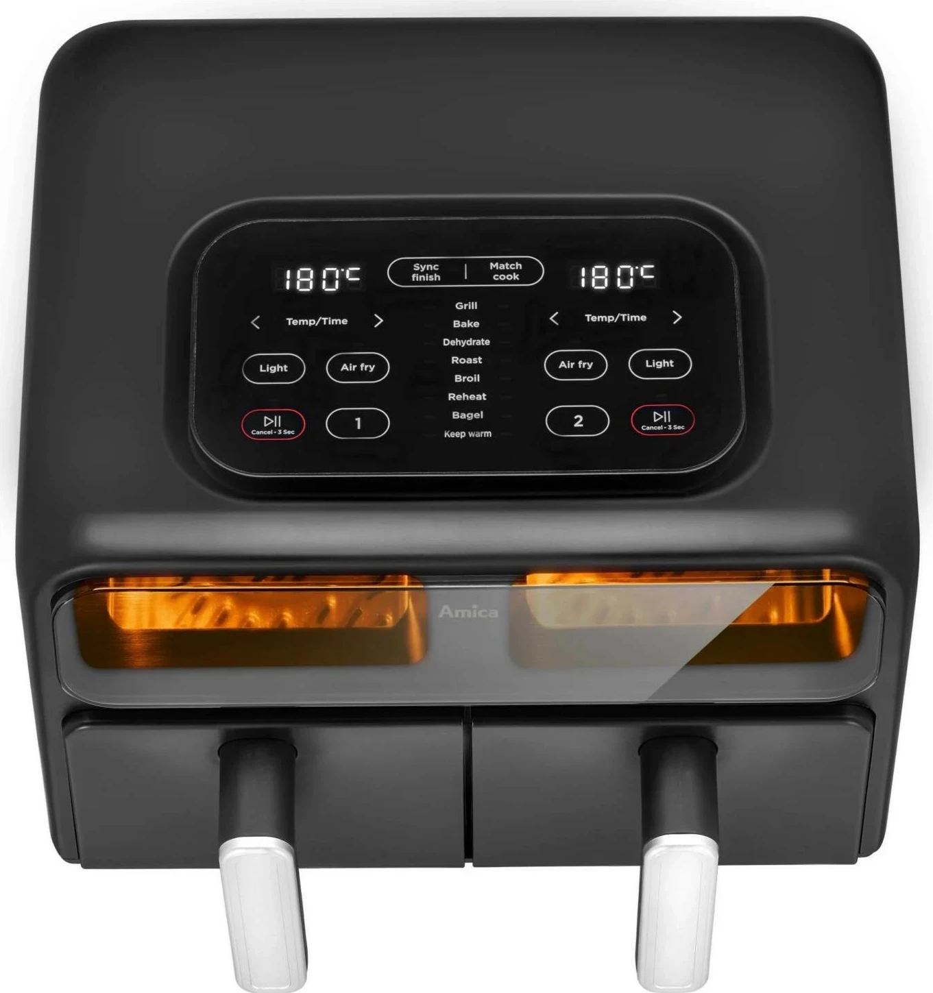 Fritezë ajri Amica AFM 7020, 8 litra, panel me prekje, e zezë