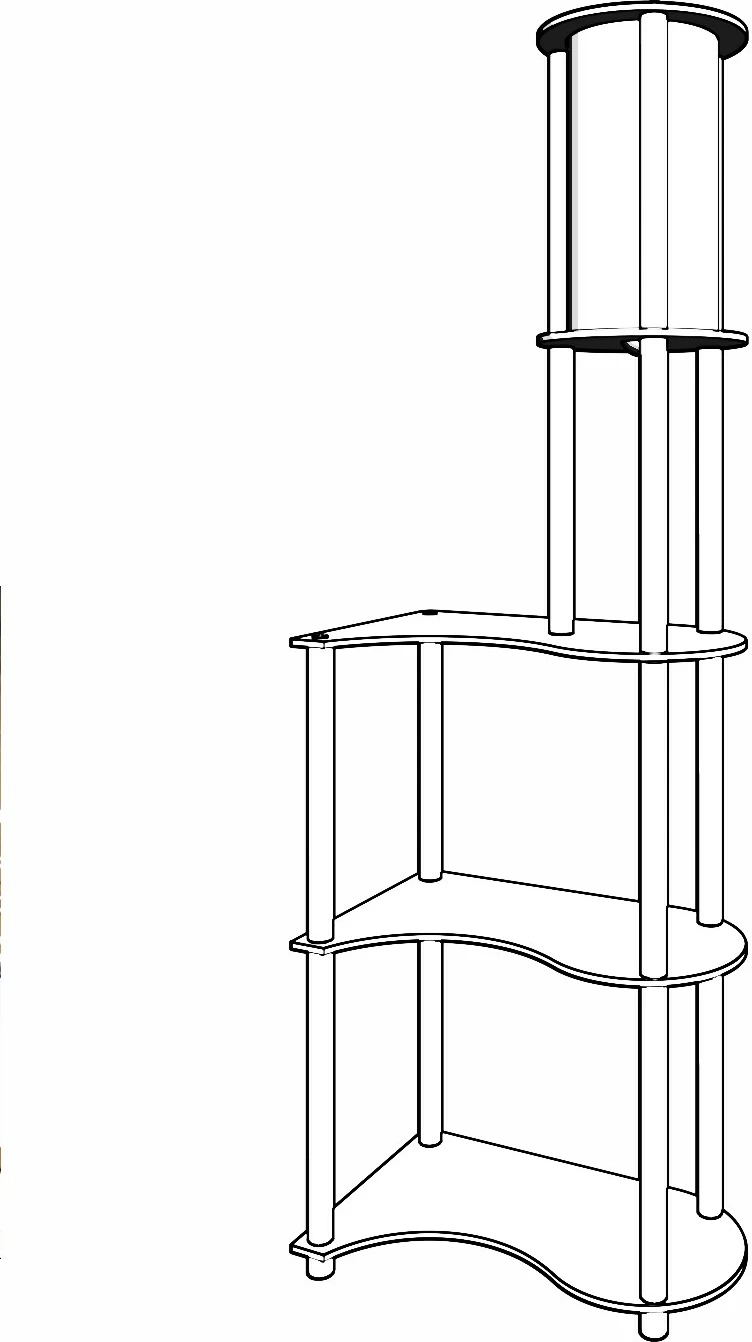 Llambë dyshemeje me rafte, ngjyrë arre, Opviq KS-11117