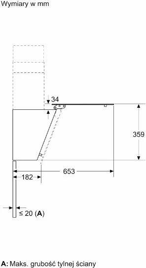 Aspirator kuzhine Bosch DWK65DK20, i bardhë, i integruar