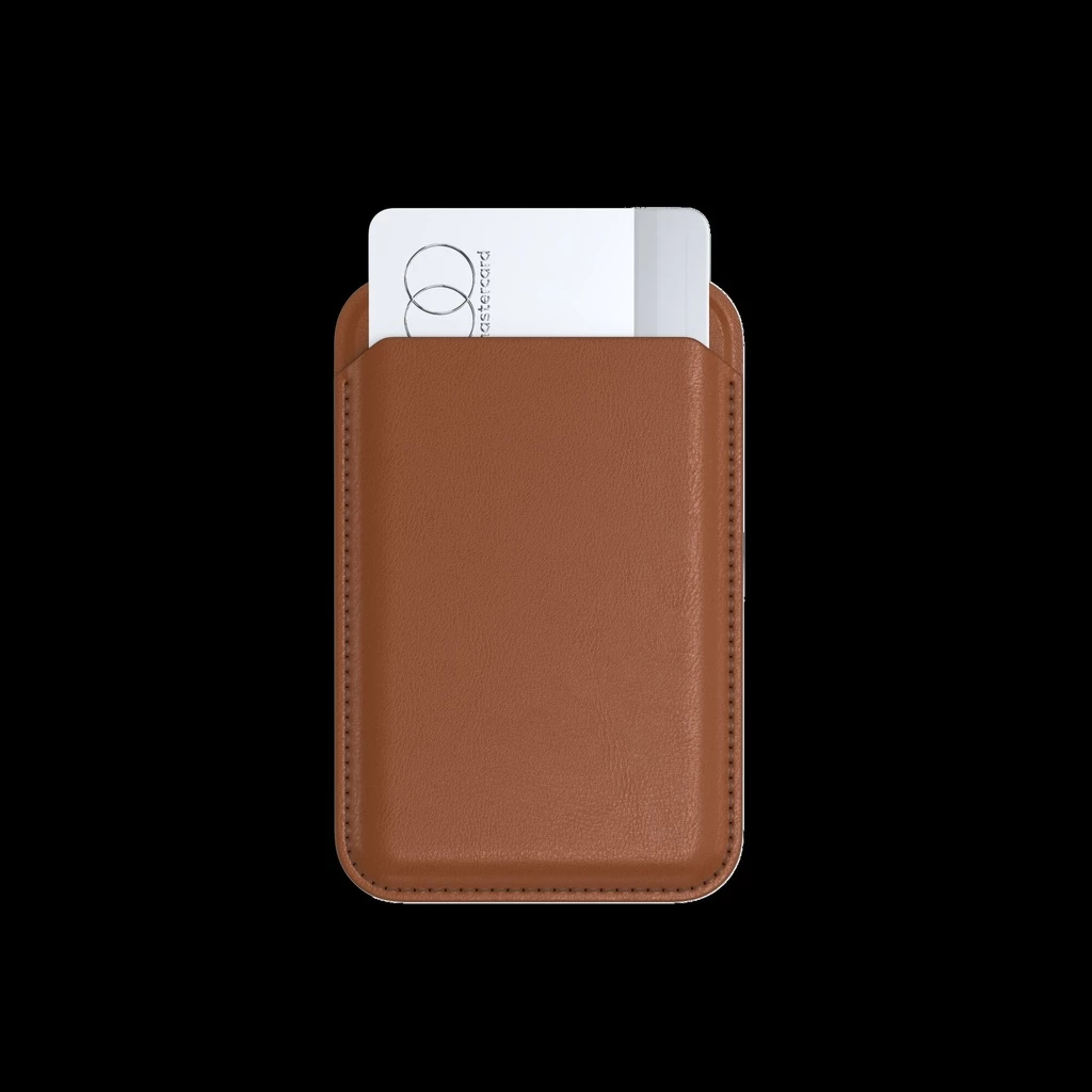 Satechi Vegan-Leather Magnetic Wallet Stand Brown