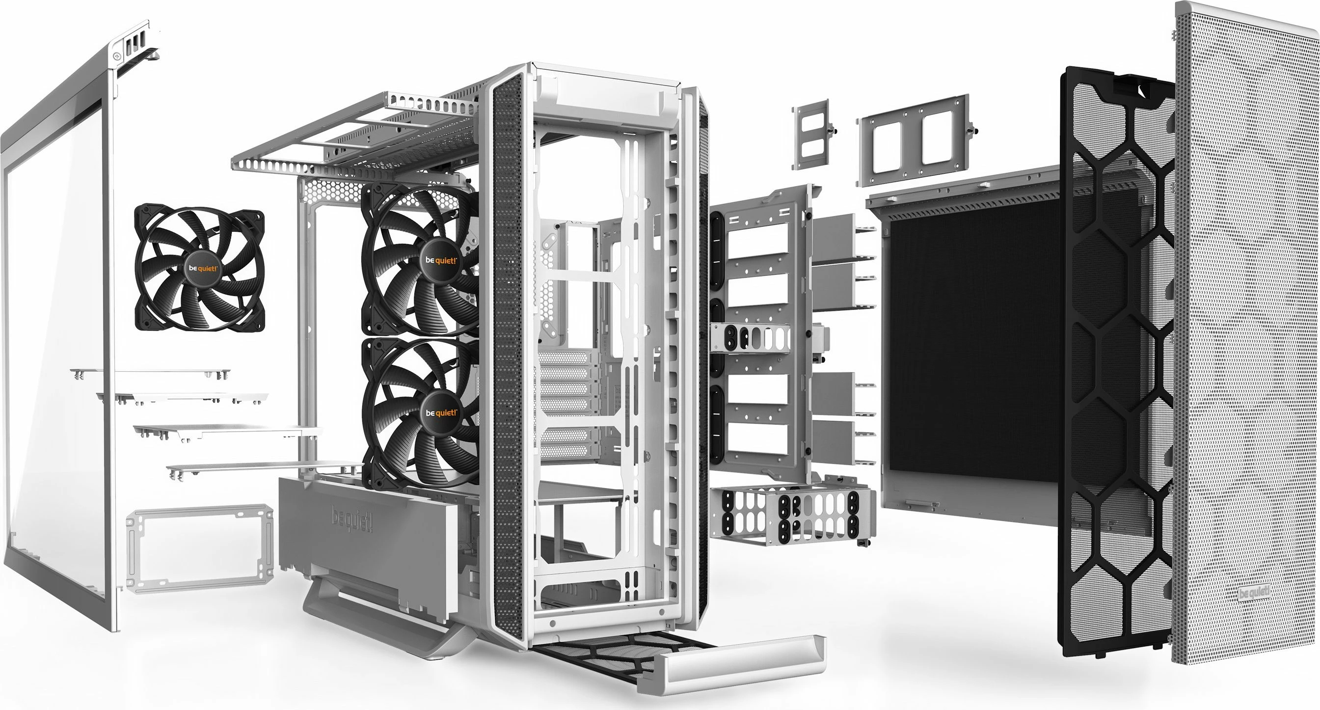 Kasë be quiet! Silent Base 802 Window BGW40 Midi Tower, ATX/eATX, tempered glass, 3x140mm fan, e bardhë