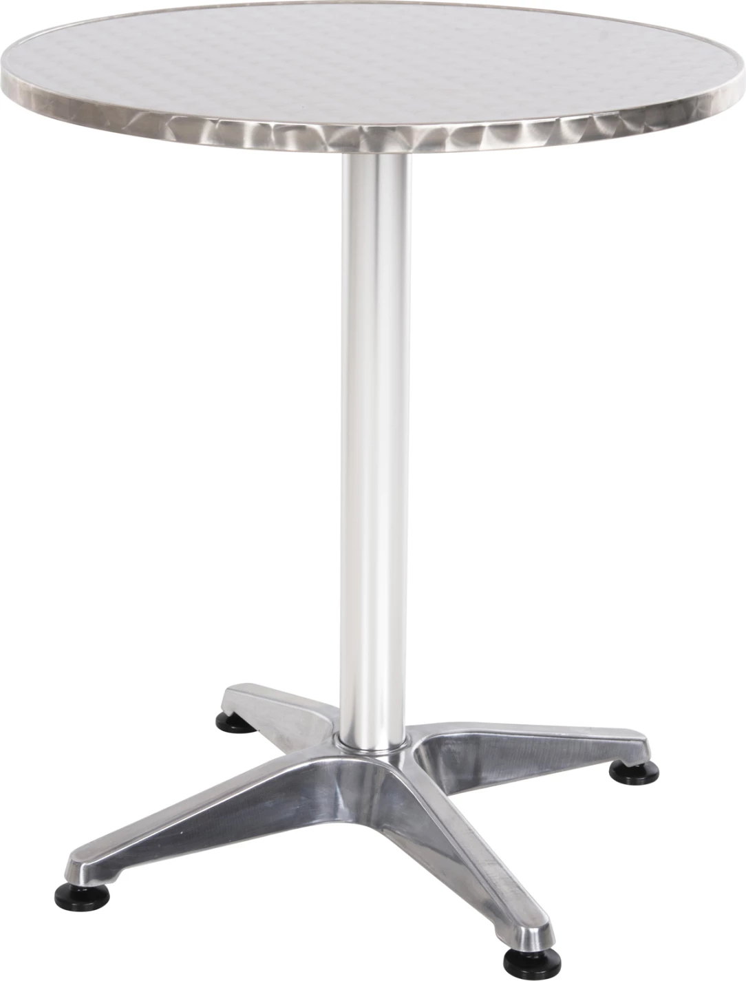 Tavolinë rrethore alumini FRODO FH5539 ngjyrë metalike-4-bazë me katër këmbë Φ59,5x69,5Hcm