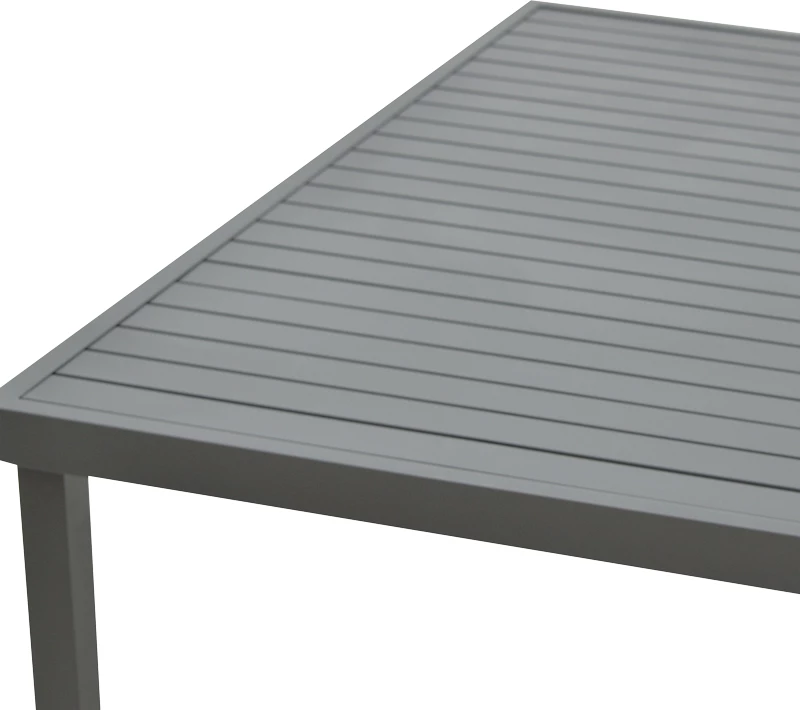 Set tavoline me 6 karrige regjisori, alumin, ngjyrë antracit, Mabu-Kliton B, 150x80x74cm