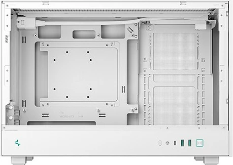 Kasë DeepCool CH260, Micro Tower, micro ATX/Mini-ITX, xham i temperuar, e bardhë