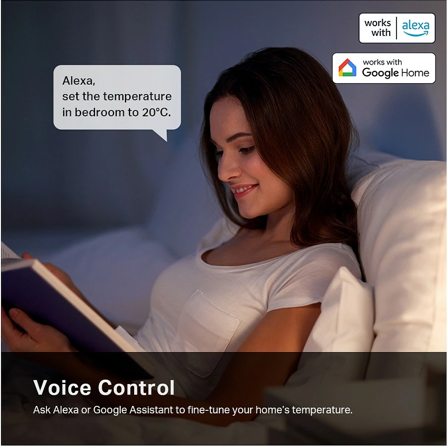 Valvul termostatike smart për radiator TP-Link Kasa, M30x1.5, 868 MHz, e bardhë