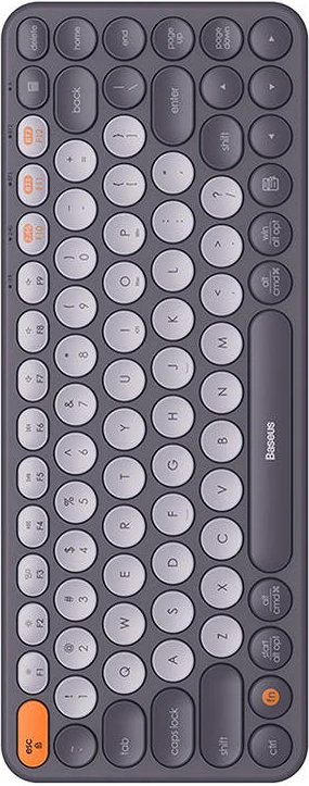 Tastierë wireless Baseus K01A, tri-modesh, gri e zbehtë (Frosted Gray)