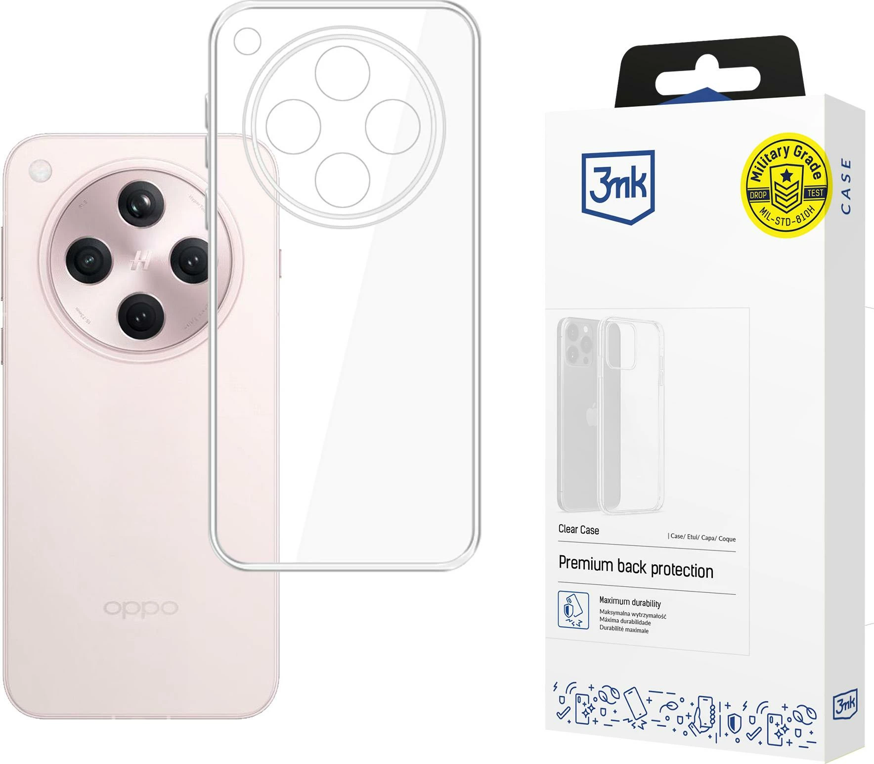 Mbështjellës 3mk Protection për Oppo Find X8, transparent