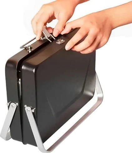 Grill BBQ portativ i palosshëm me qymyr Lydsto, inox, 30 x 22.5 x 22 cm, 1.2 kg