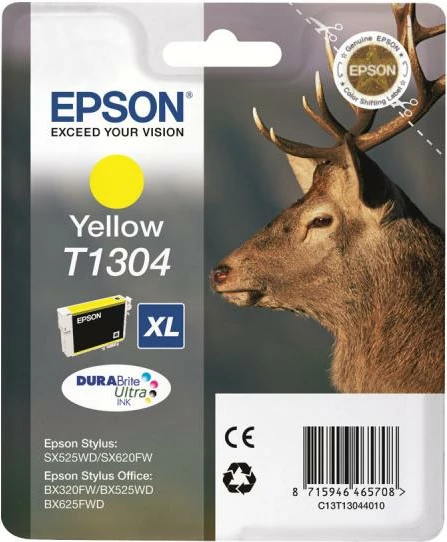 Patron bojë, Epson, T1304 XL, 10.1 ml, e verdhë