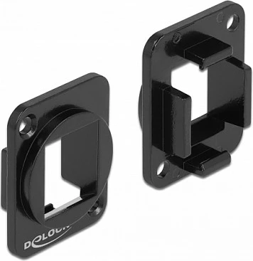 Mbajtës Keystone DeLOCK 1 Port për D-type metal, 24x24 mm, i zi