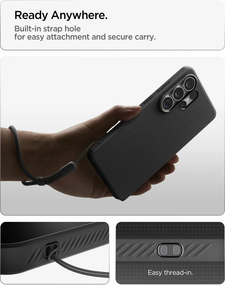 Mbështjellës Spigen Liquid Air Mag MagSafe për Samsung Galaxy S26 Ultra, TPU i hollë, i zi, 1 copë