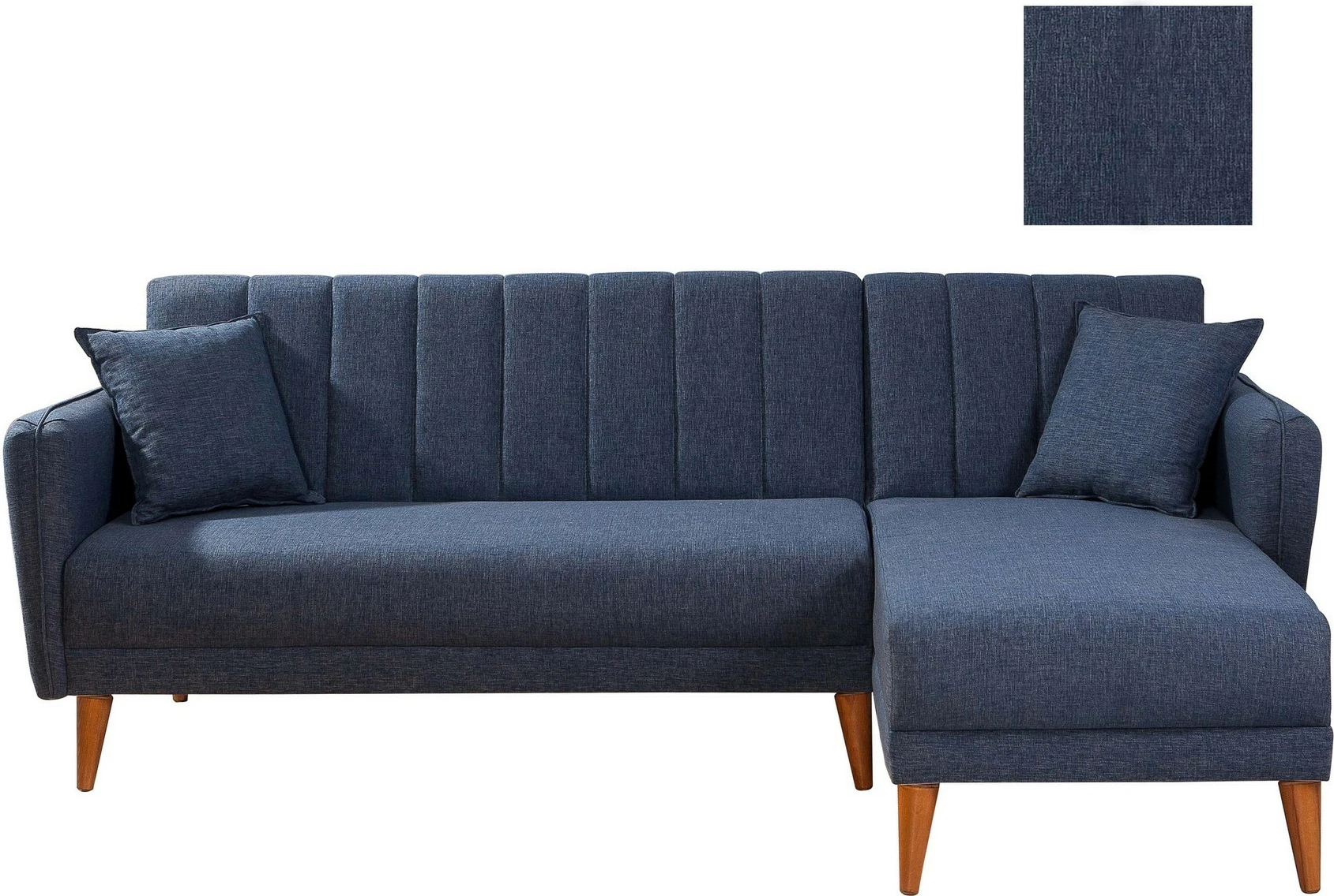 Kënd-sofë krevate, kënd i djathtë, ngjyrë e kaltër e errët, Atelier del Sofa