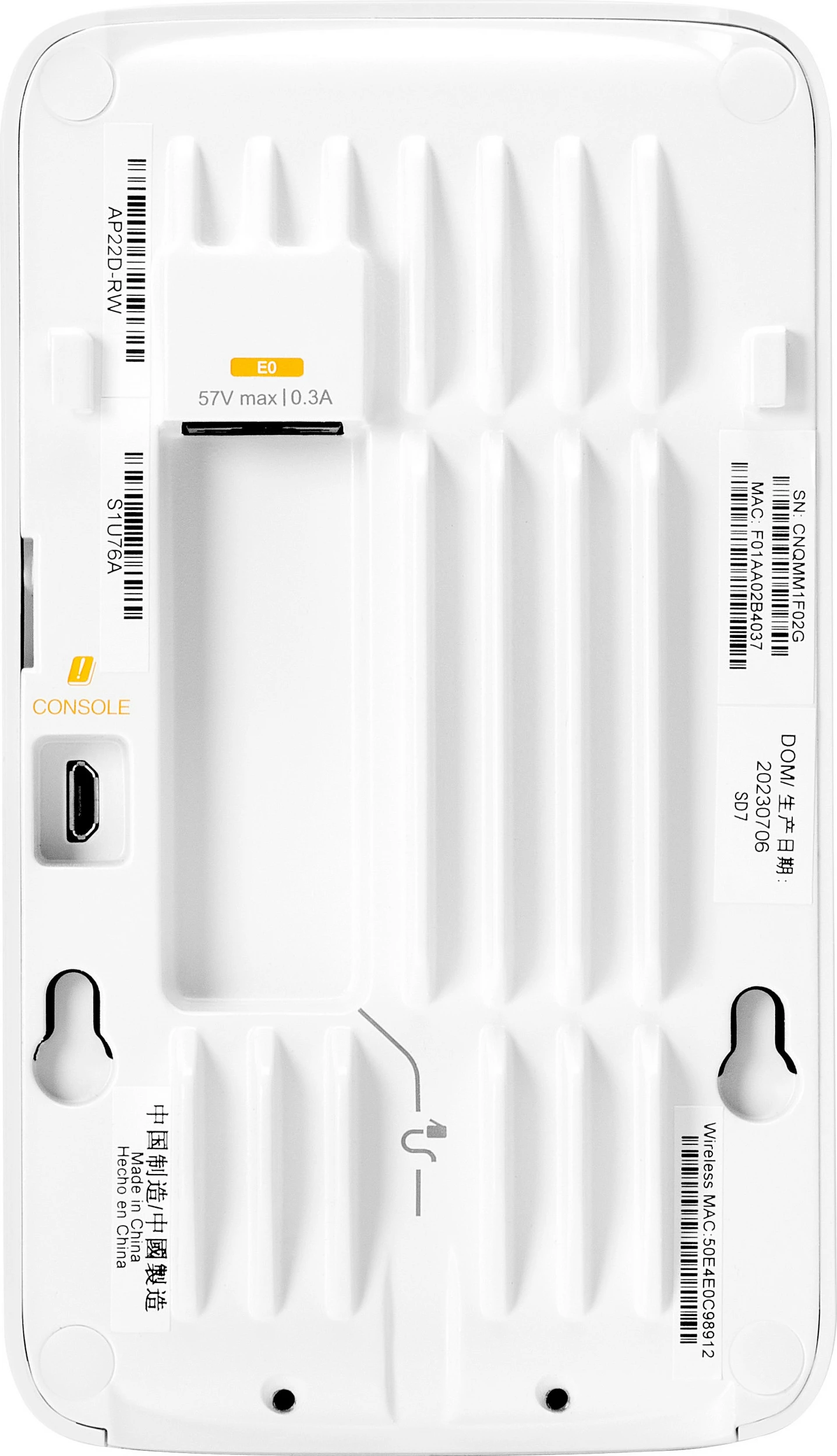 Access Point Wi‑Fi HPE Instant On AP22D, Wi‑Fi 6, Dual Band 2.4/5 GHz, 2.5 GbE, 5x RJ-45, e bardhë