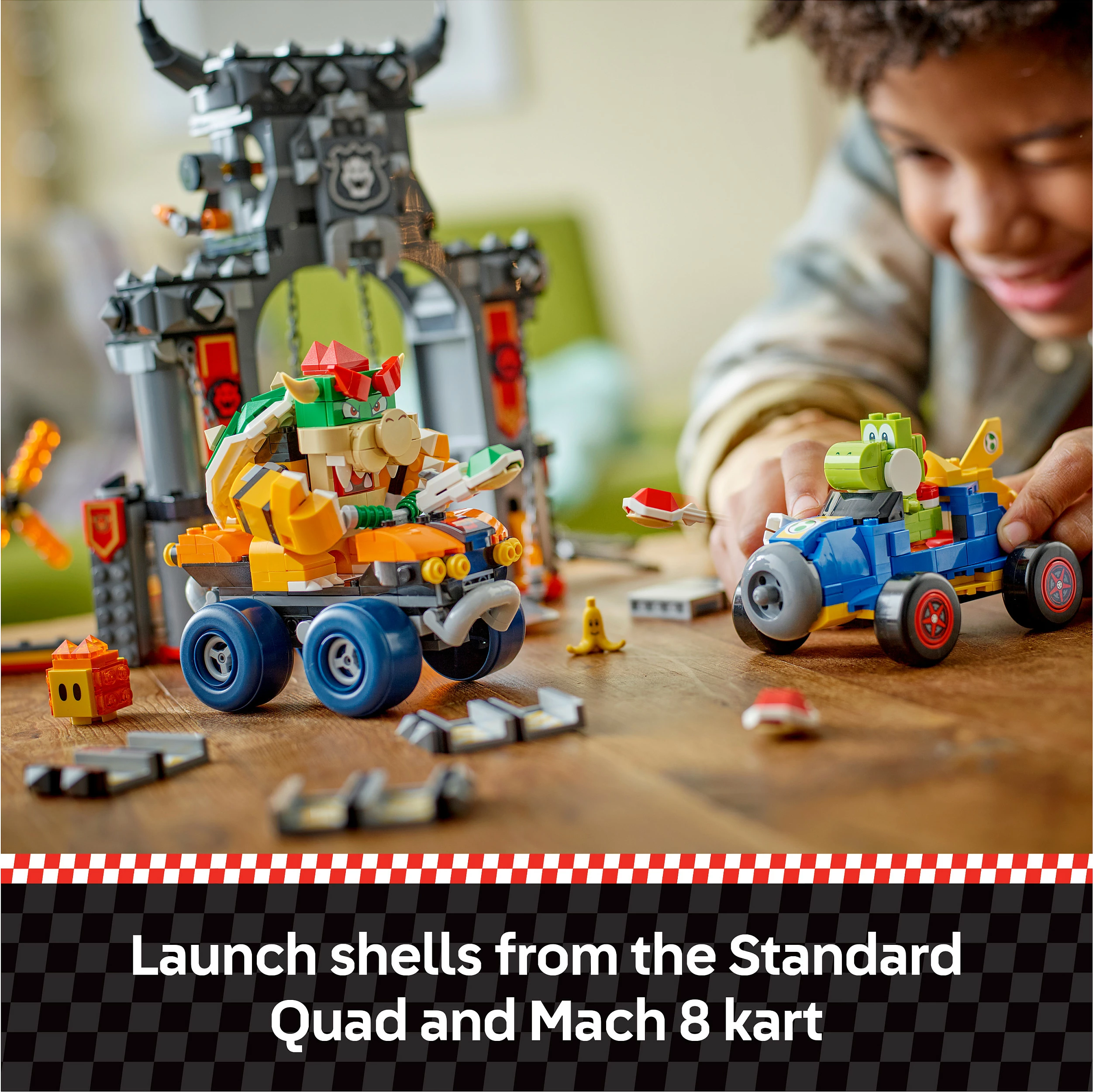 Set ndërtimi LEGO Super Mario Mario Kart 72039 Bowser's Castle, 1068 pjesë, 9+, multikolor