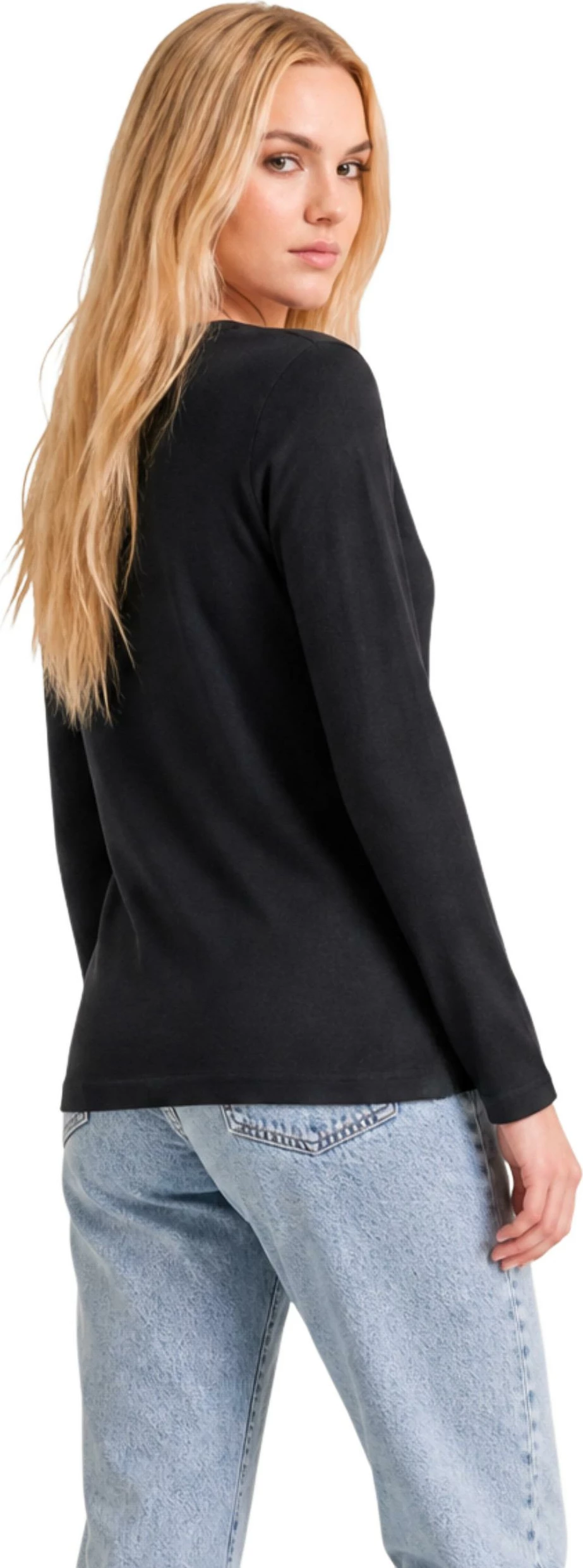 Maicë me mëngë të gjata për femra Armani Exchange XW002774 AF10356, e zezë [Madhësia: S]