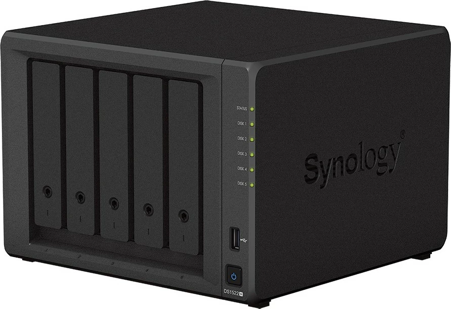 NAS Synology DiskStation DS1522+, Tower, AMD Embedded R-Series SoC, R1600, 8 GB, DDR4