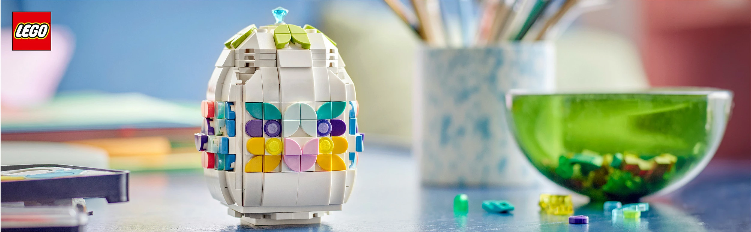 Set ndërtimi LEGO Iconic 40816 Decorative Easter Egg, 386 copë, 9+ vjeç, shumëngjyrësh