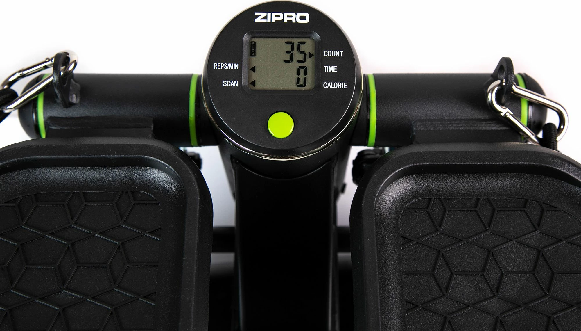 Stepper Zipro Roam 2-n-1 me LCD, litarë elastikë, 120 kg, i zi