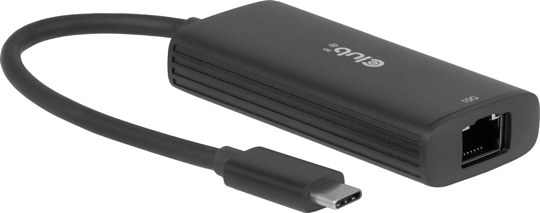 Adapter Ethernet Club3D USB-C në RJ45 10Gbps, i zi