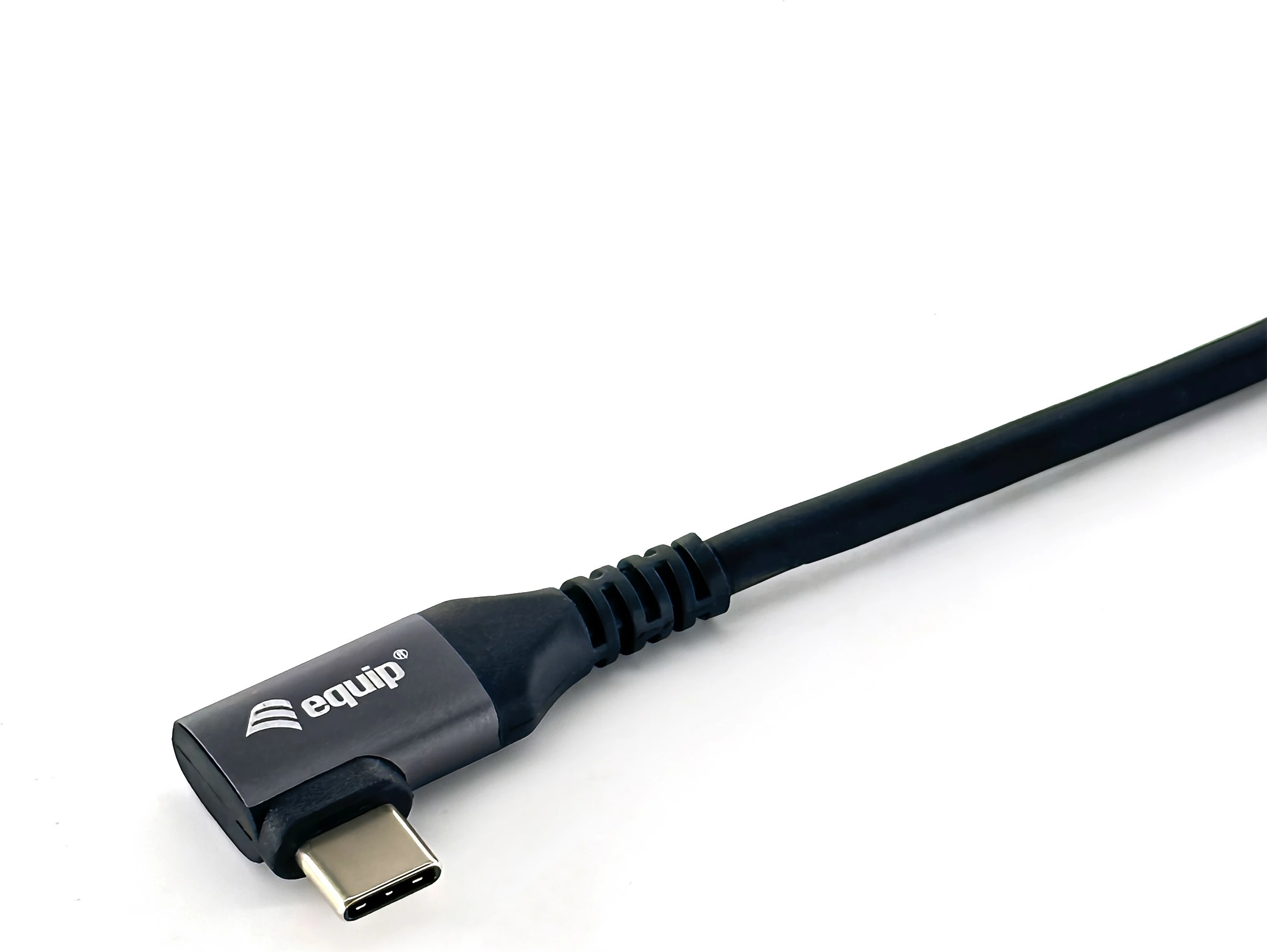 Kabëll USB C në C 90° Equip 128892, 2m, 100W, USB 2.0, i zi