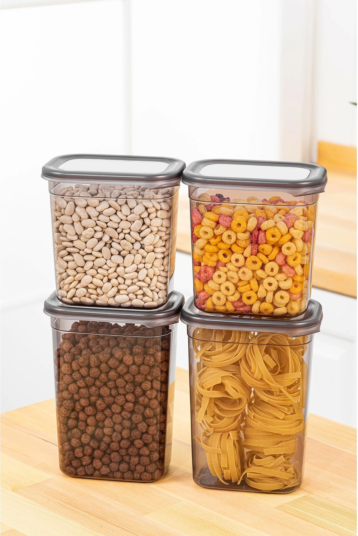 Set kuti për organizim (4 copë), ngjyrë antracit, BNMPEGYAR04-1115