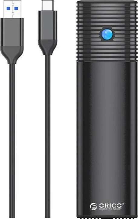 Kasë për SSD M.2 SATA Orico USB-C 5Gbps, e zezë, set me kabllo USB-A 30cm