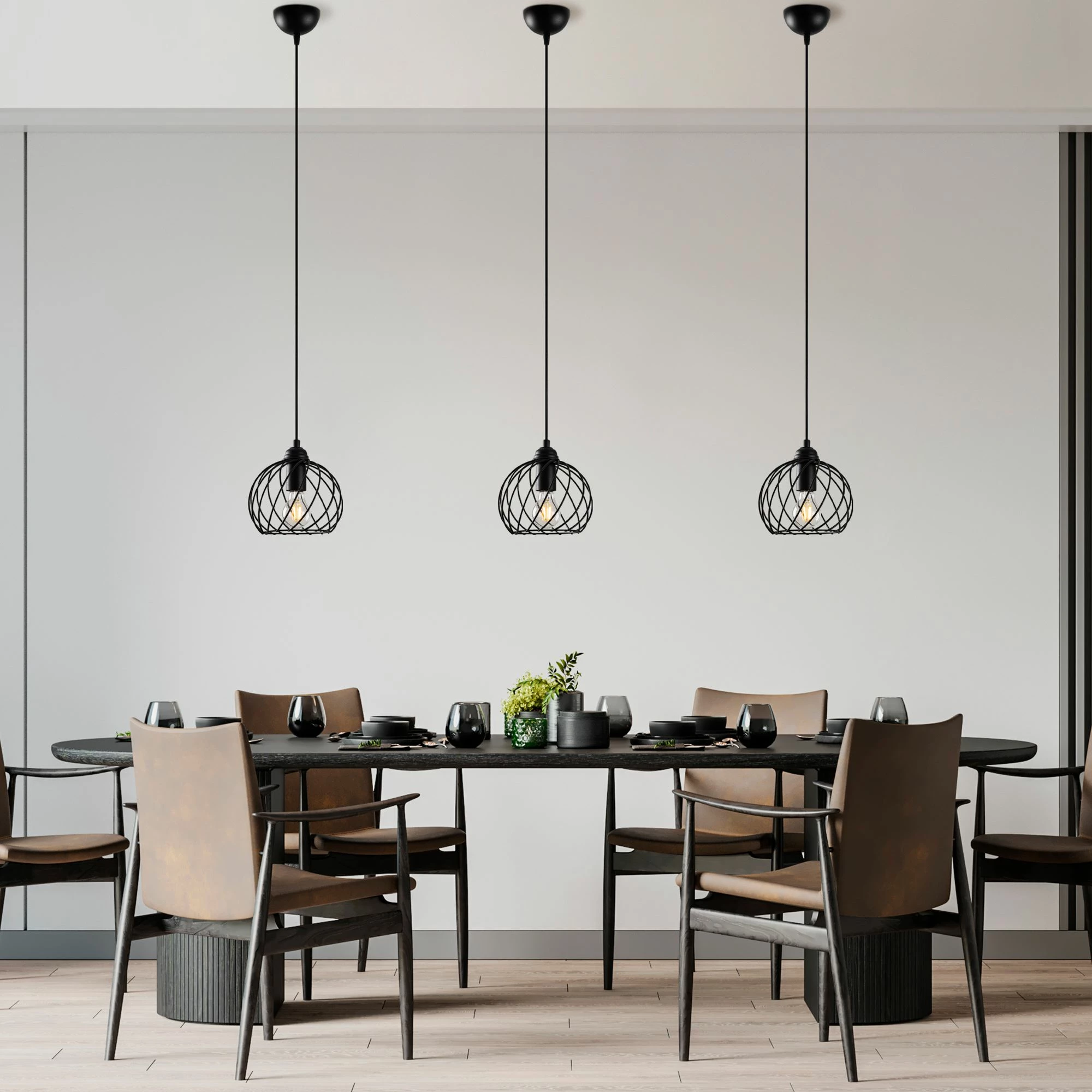 Llambë tavani Opviq Nova, metal i zi, 20x20x115cm